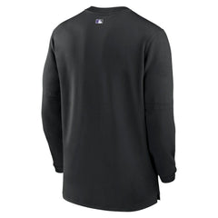 Colorado Rockies Nike Authentic Collection Game Time Performance Quarter-Zip Top - Black - Nike Lifestyle