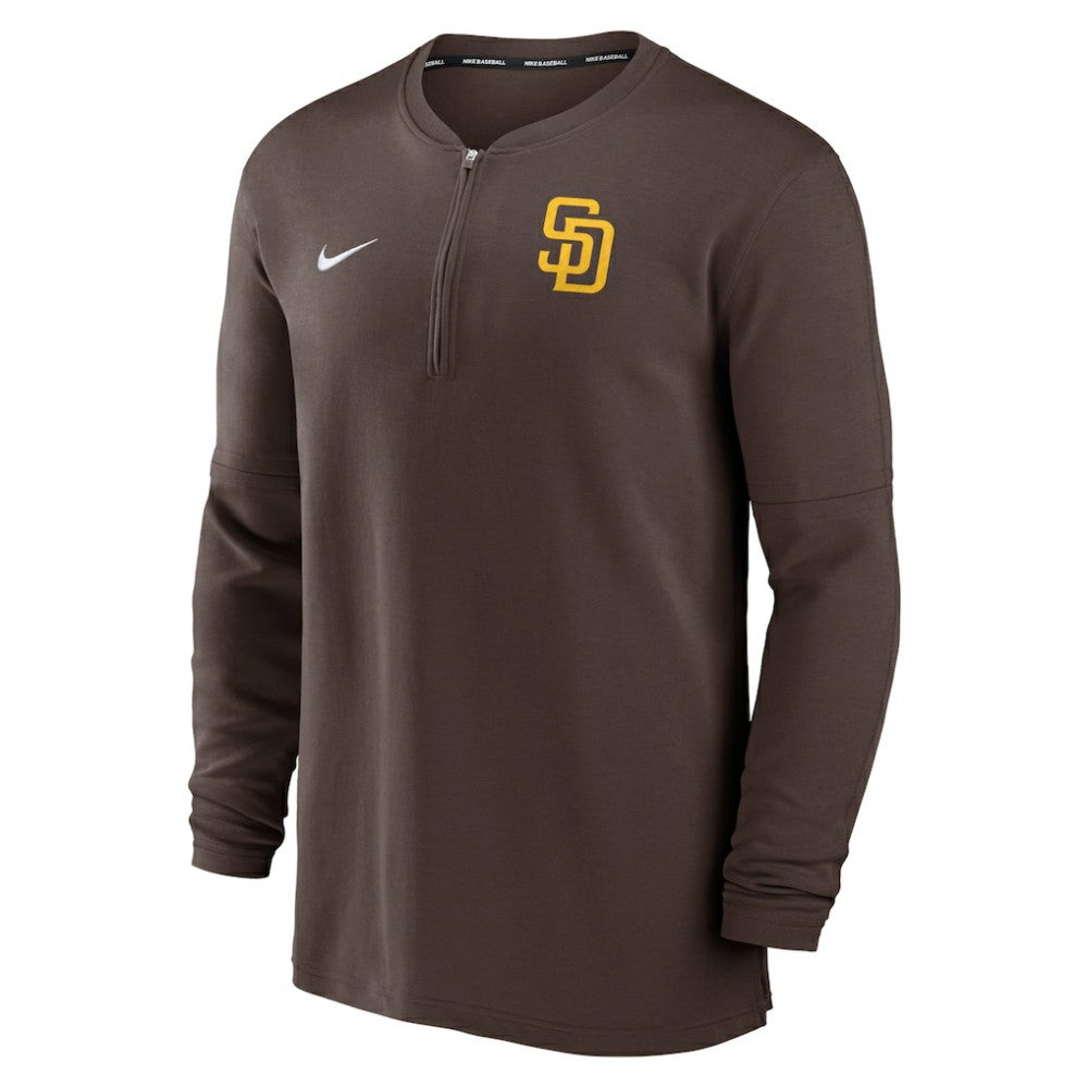 San Diego Padres Nike Authentic Collection Game Time Performance Quarter-Zip Top - Brown - Nike Discount