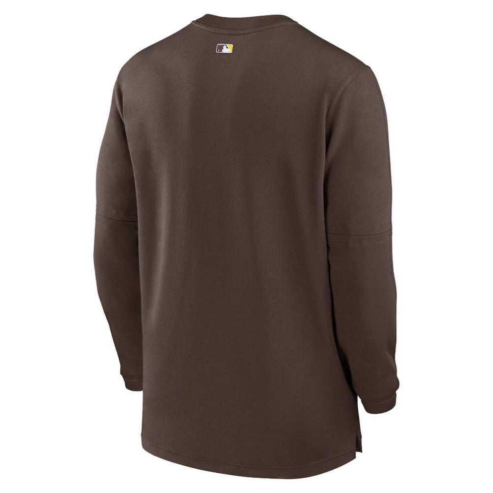 San Diego Padres Nike Authentic Collection Game Time Performance Quarter-Zip Top - Brown - Nike Discount