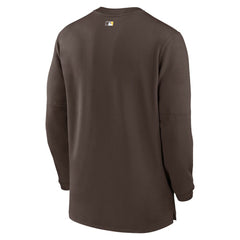 San Diego Padres Nike Authentic Collection Game Time Performance Quarter-Zip Top - Brown - Nike Discount
