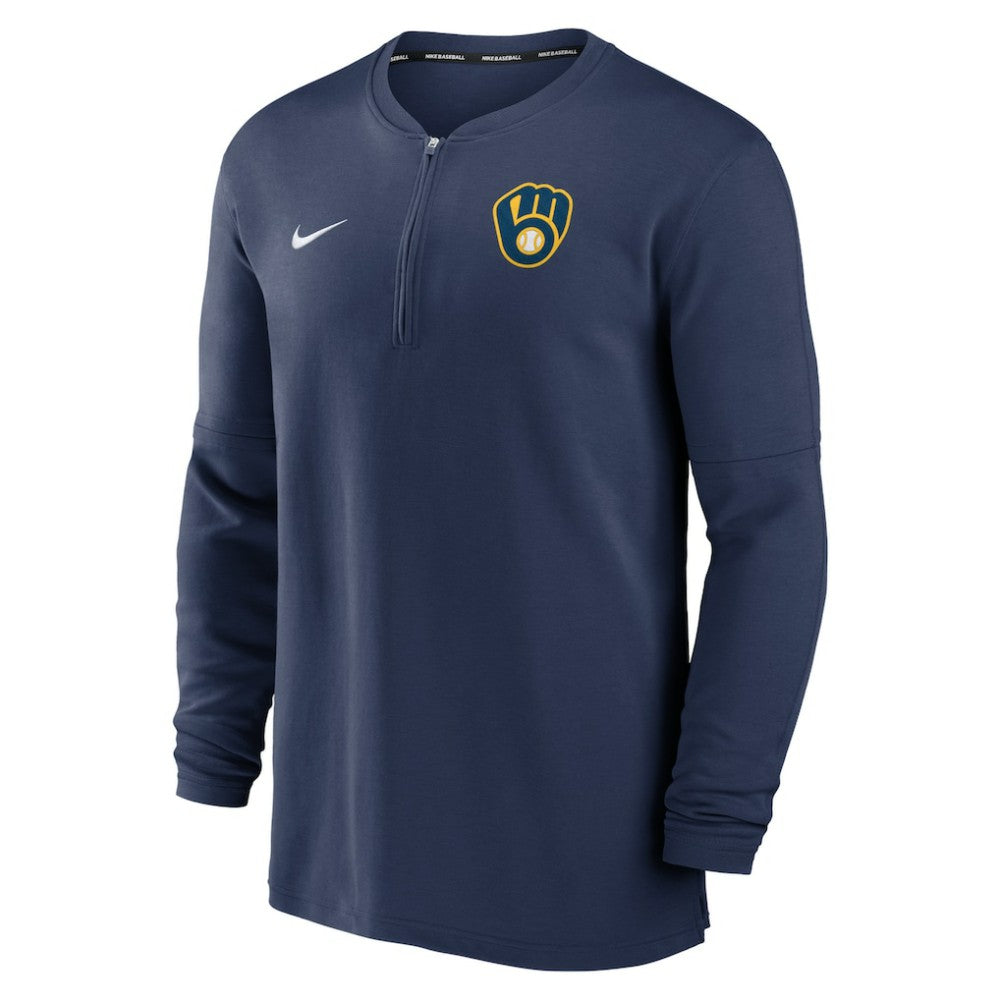 Milwaukee Brewers Nike Authentic Collection Game Time Performance Quarter-Zip Top - Navy - Nike Sale