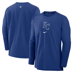 Kansas City Royals Nike Authentic Collection Player Dri-FIT Lightweight Pullover - Royal - Nike on Sale