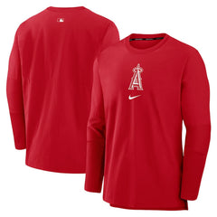Los Angeles Angels Nike Authentic Collection Player Dri-FIT Lightweight Pullover - Red - Nike Online