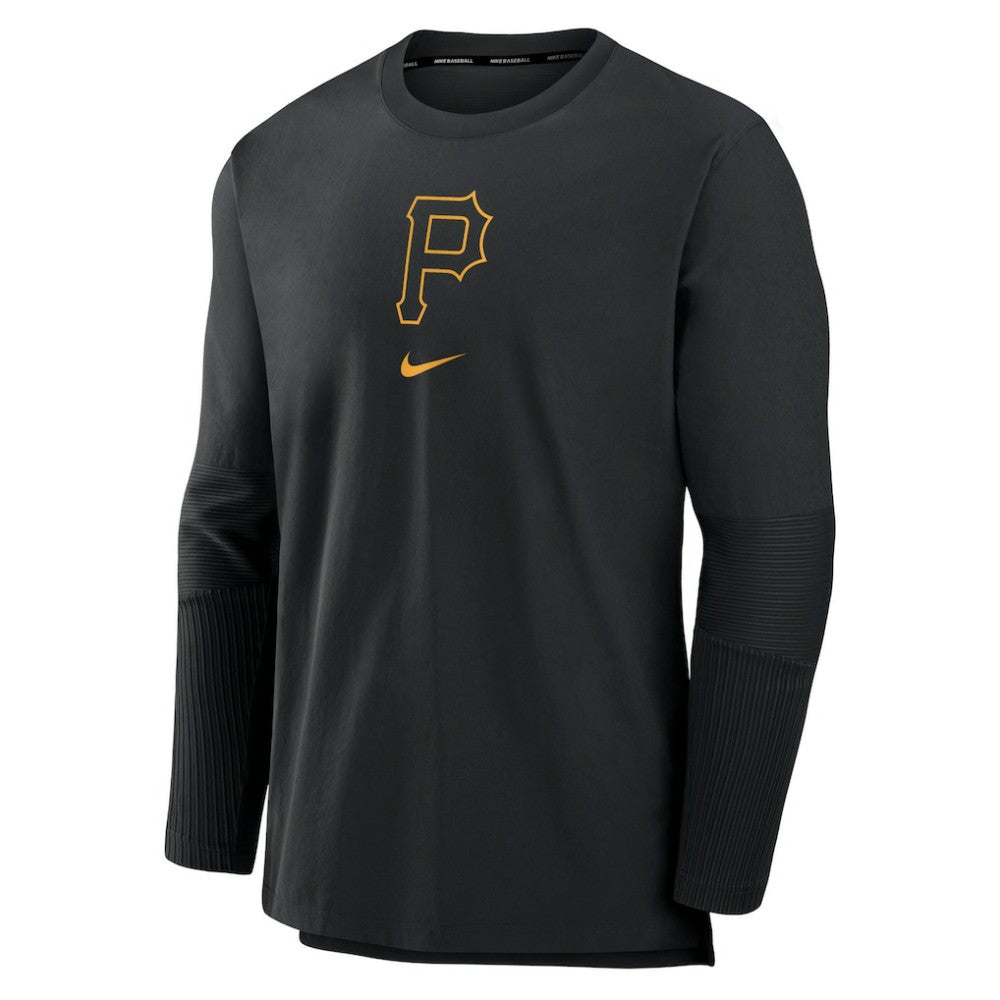 Pittsburgh Pirates Nike Authentic Collection Player Dri-FIT Lightweight Pullover - Black - Nike Lifestyle