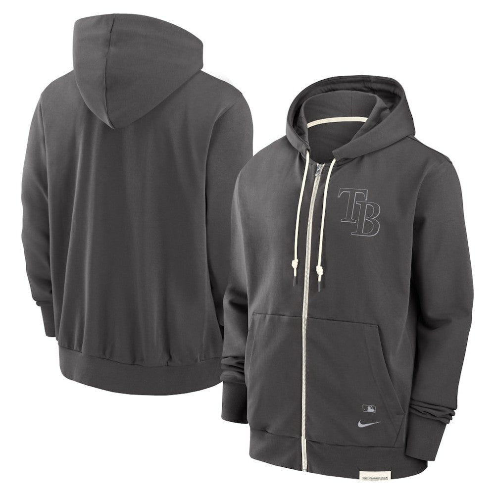 Tampa Bay Rays Nike Authentic Collection Travel Player Performance Full-Zip Hoodie - Charcoal - Nike Online