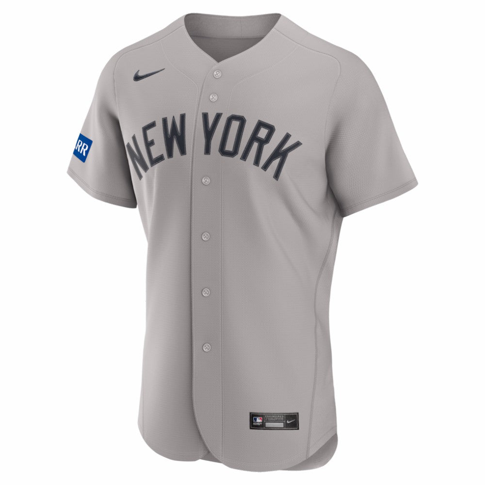 New York Yankees Nike Road Sponsor Patch Authentic Jersey - Gray - Nike Online