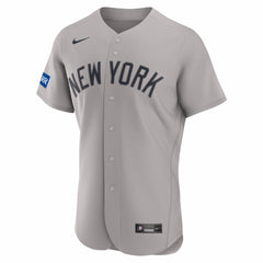 New York Yankees Nike Road Sponsor Patch Authentic Jersey - Gray - Nike Online