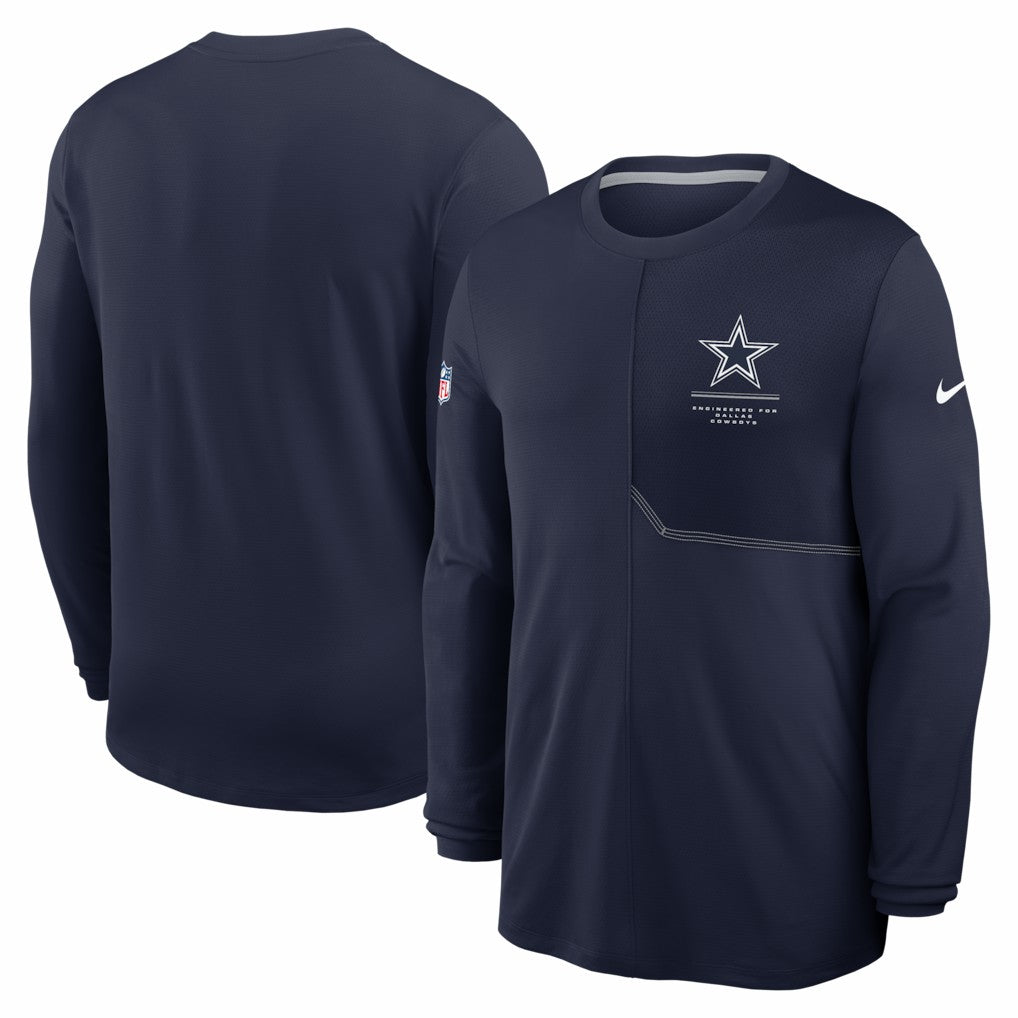 Nike Dallas Cowboys Sideline Coach UV Dri-FIT Long Sleeve Shirt Navy
