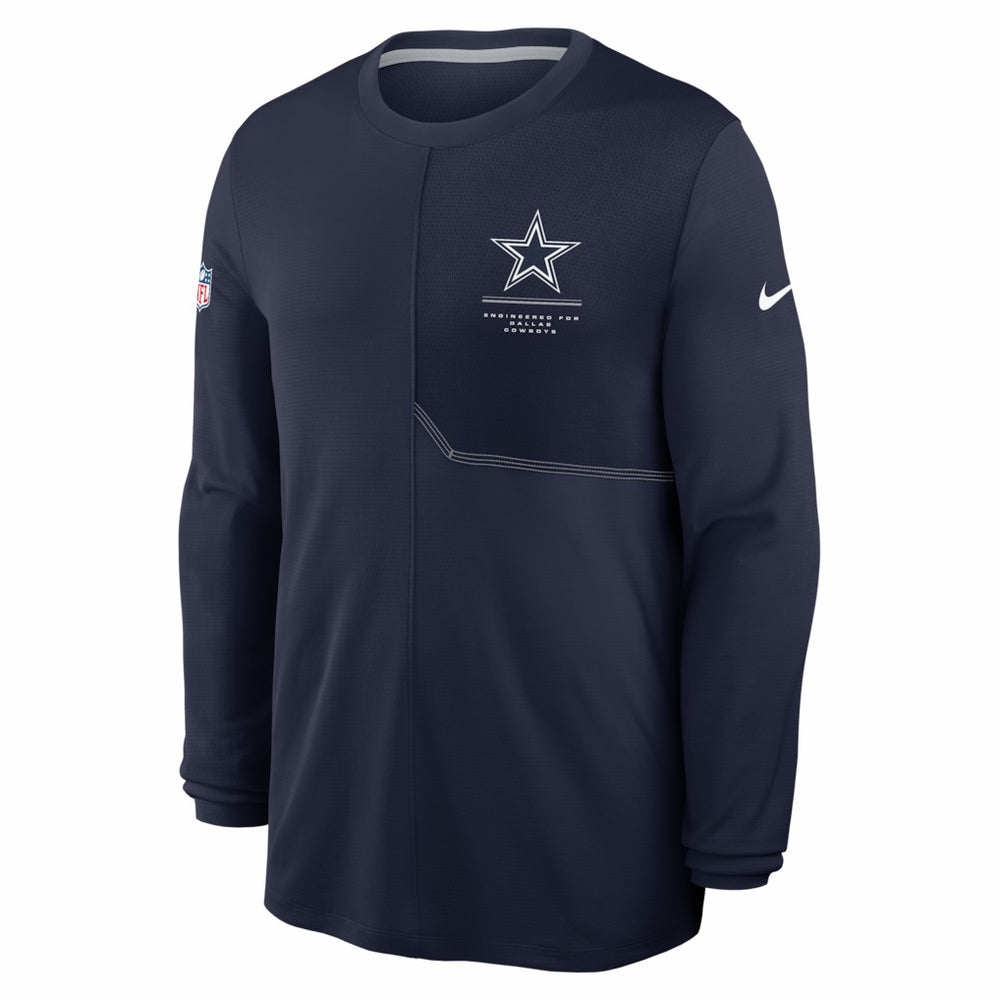 Nike Dallas Cowboys Sideline Coach UV Dri-FIT Long Sleeve Shirt Navy