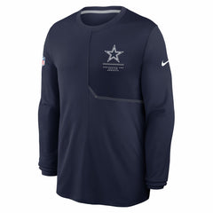 Nike Dallas Cowboys Sideline Coach UV Dri-FIT Long Sleeve Shirt Navy