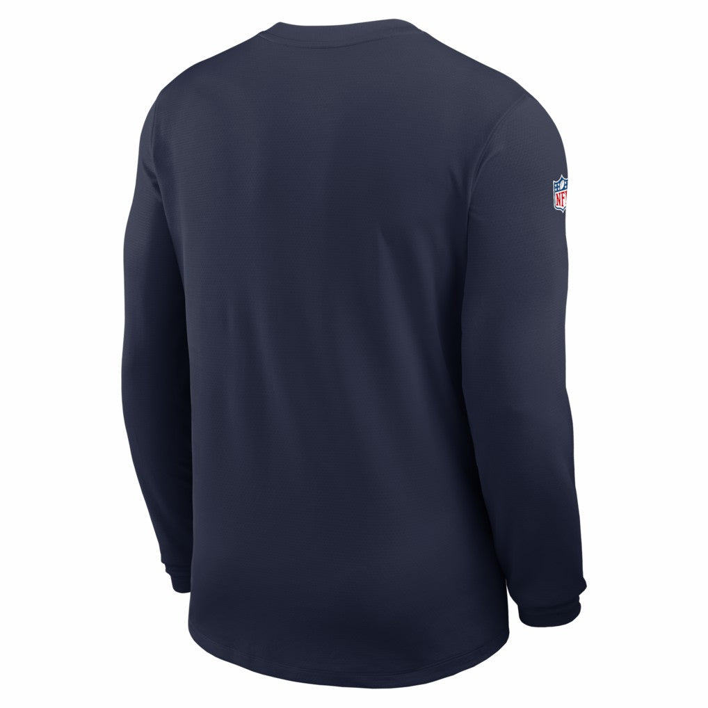 Nike Dallas Cowboys Sideline Coach UV Dri-FIT Long Sleeve Shirt Navy