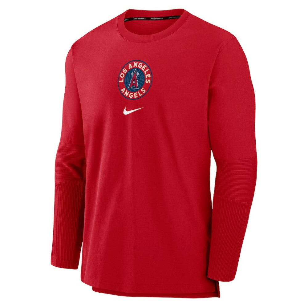 Los Angeles Angels Nike Authentic Collection Player Dri-FIT Lightweight Pullover - Red - Nike Online