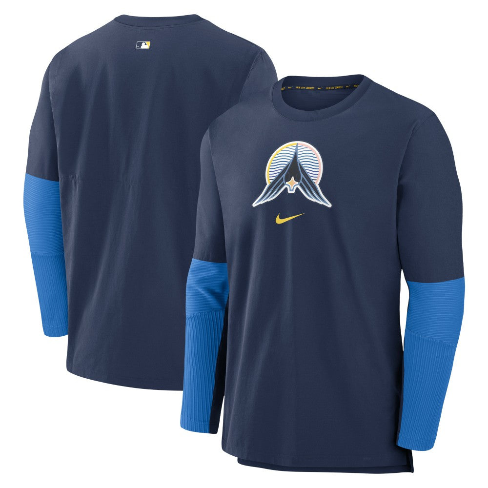 Minnesota Twins Nike Authentic Collection Player Dri-FIT Lightweight Pullover - Navy - Nike Discount