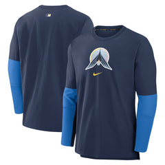Minnesota Twins Nike Authentic Collection Player Dri-FIT Lightweight Pullover - Navy - Nike Discount