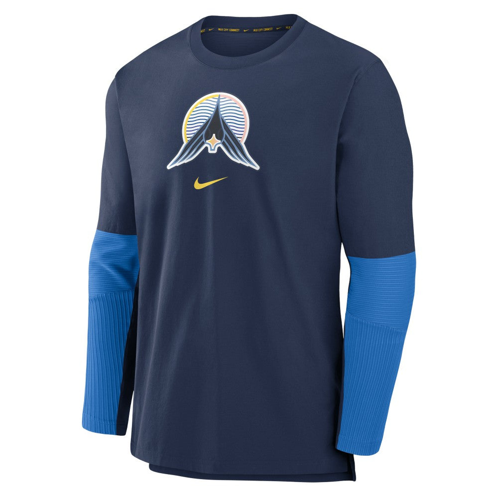Minnesota Twins Nike Authentic Collection Player Dri-FIT Lightweight Pullover - Navy - Nike Discount