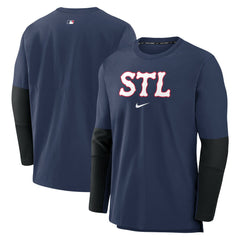 St. Louis Cardinals Nike Authentic Collection Player Dri-FIT Lightweight Pullover - Navy - Nike Discount