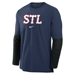 St. Louis Cardinals Nike Authentic Collection Player Dri-FIT Lightweight Pullover - Navy - Nike Discount