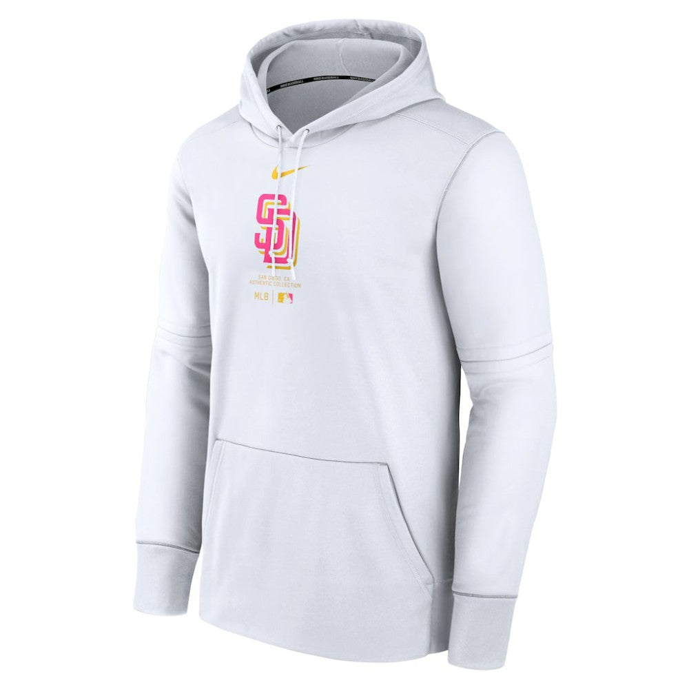 San Diego Padres Nike Authentic Collection City Connect Practice Performance Pullover Hoodie - White - Nike Discount