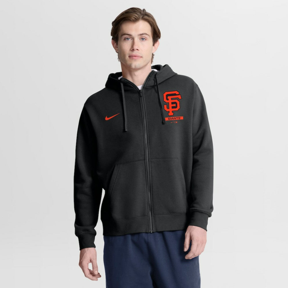San Francisco Giants Nike Primetime Lockup Full-Zip Hoodie - Black - Nike Sale