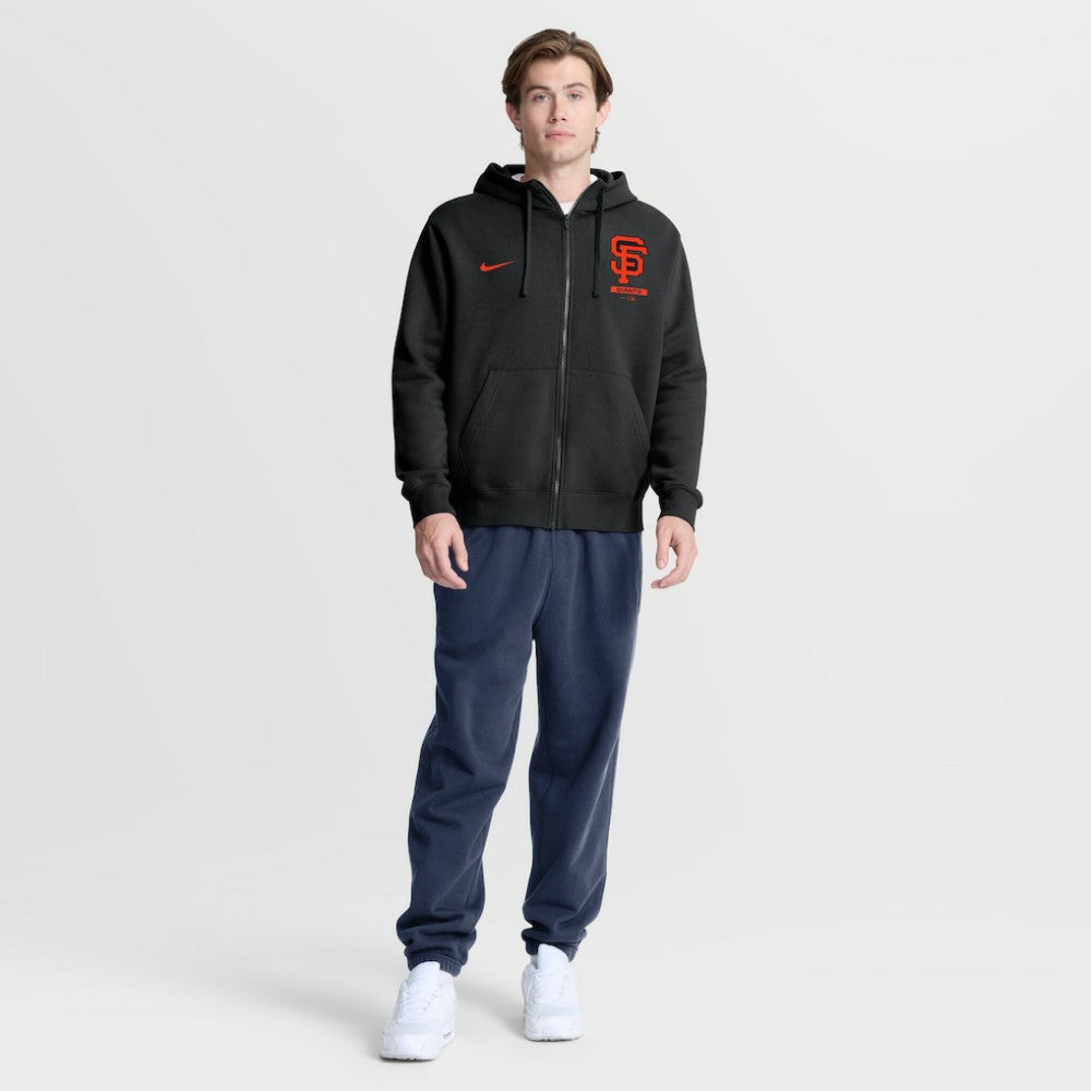 San Francisco Giants Nike Primetime Lockup Full-Zip Hoodie - Black - Nike Sale