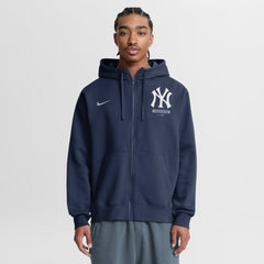 New York Yankees Nike Primetime Lockup Full-Zip Hoodie - Navy - Nike Online