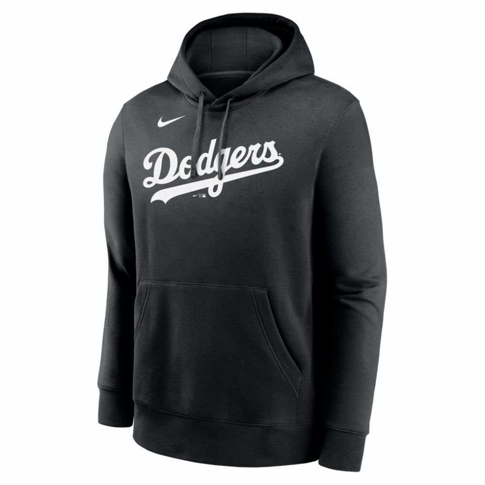 Los Angeles Dodgers Nike Logo Club Fleece Hoodie - Black - Nike Sale
