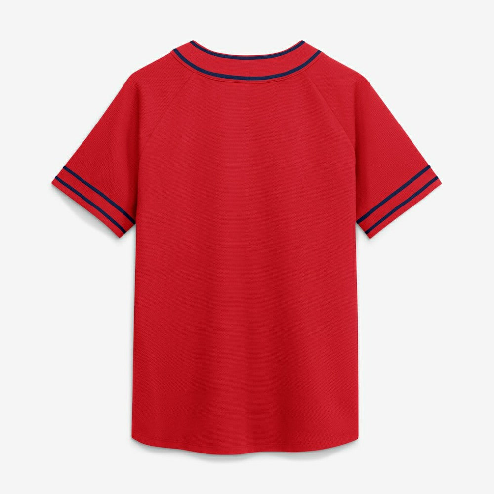 Washington Nationals Fanatics Women's Diva Race Ahead Raglan V-Neck T-Shirt - Red - Fanatics Discount