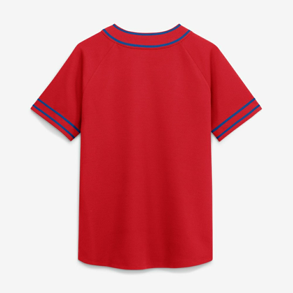 Philadelphia Phillies Fanatics Women's Diva Race Ahead Raglan V-Neck T-Shirt - Red - Fanatics Lifestyle
