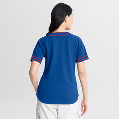 Chicago Cubs Fanatics Women's Diva Race Ahead Raglan V-Neck T-Shirt - Royal - Fanatics Sale