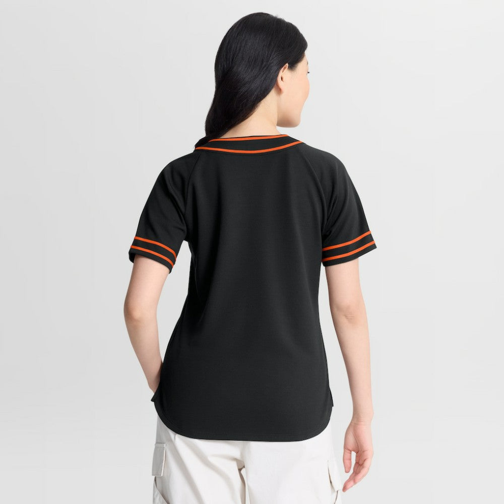Baltimore Orioles Fanatics Women's Diva Race Ahead Raglan V-Neck T-Shirt - Black - Fanatics on Sale