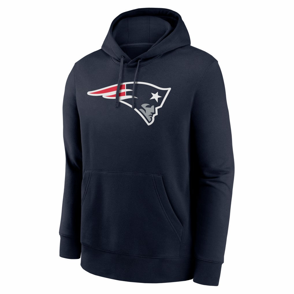 Nike Drake Maye New England Patriots Player Name & Number Fleece Hoodie Navy