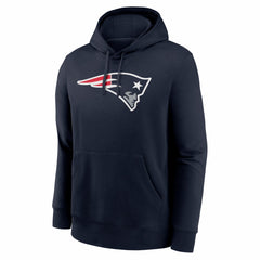 Nike Drake Maye New England Patriots Player Name & Number Fleece Hoodie Navy