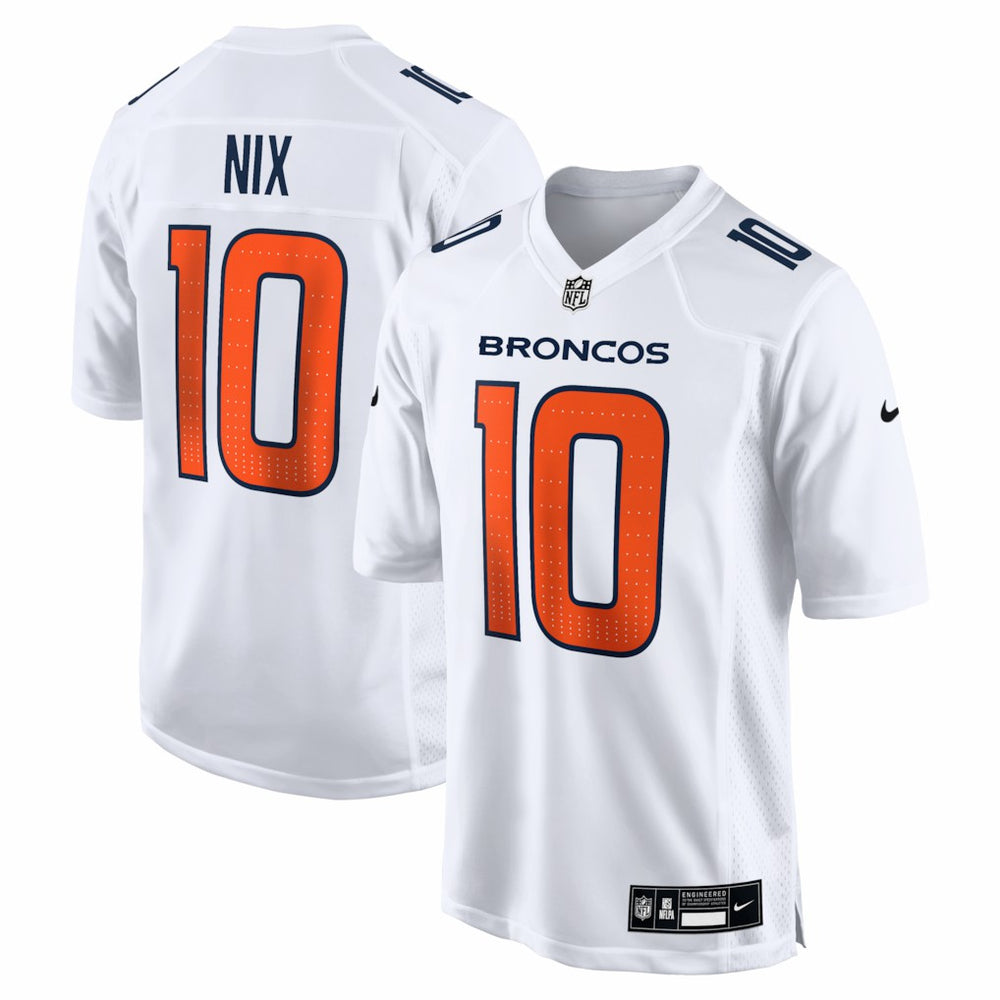 Nike Bo Nix Denver Broncos Tundra Fashion Game Jersey White