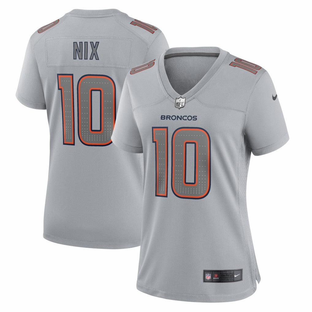 Nike Bo Nix Denver Broncos Women's Fashion Atmosphere Fashion Game Jersey Gray