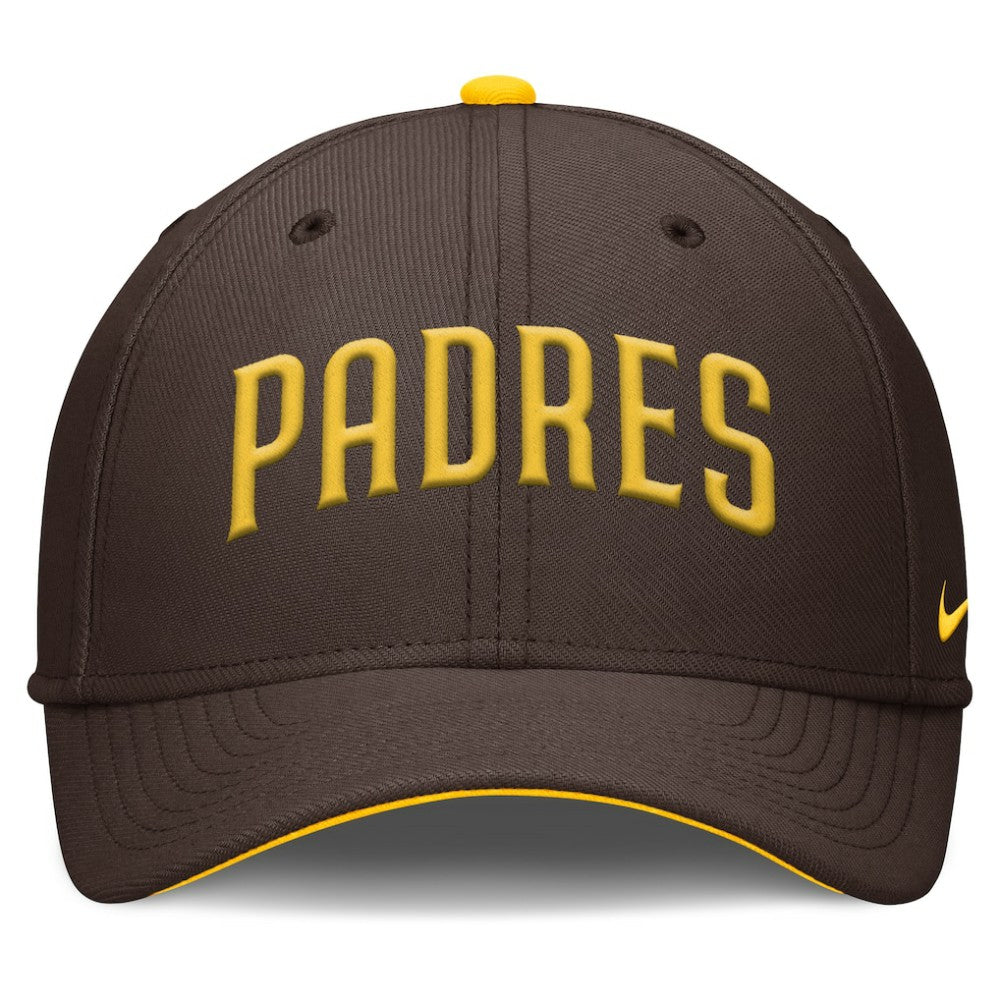 San Diego Padres Nike Primetime Rise Dri-FIT Flex Hat - Brown - Nike Discount