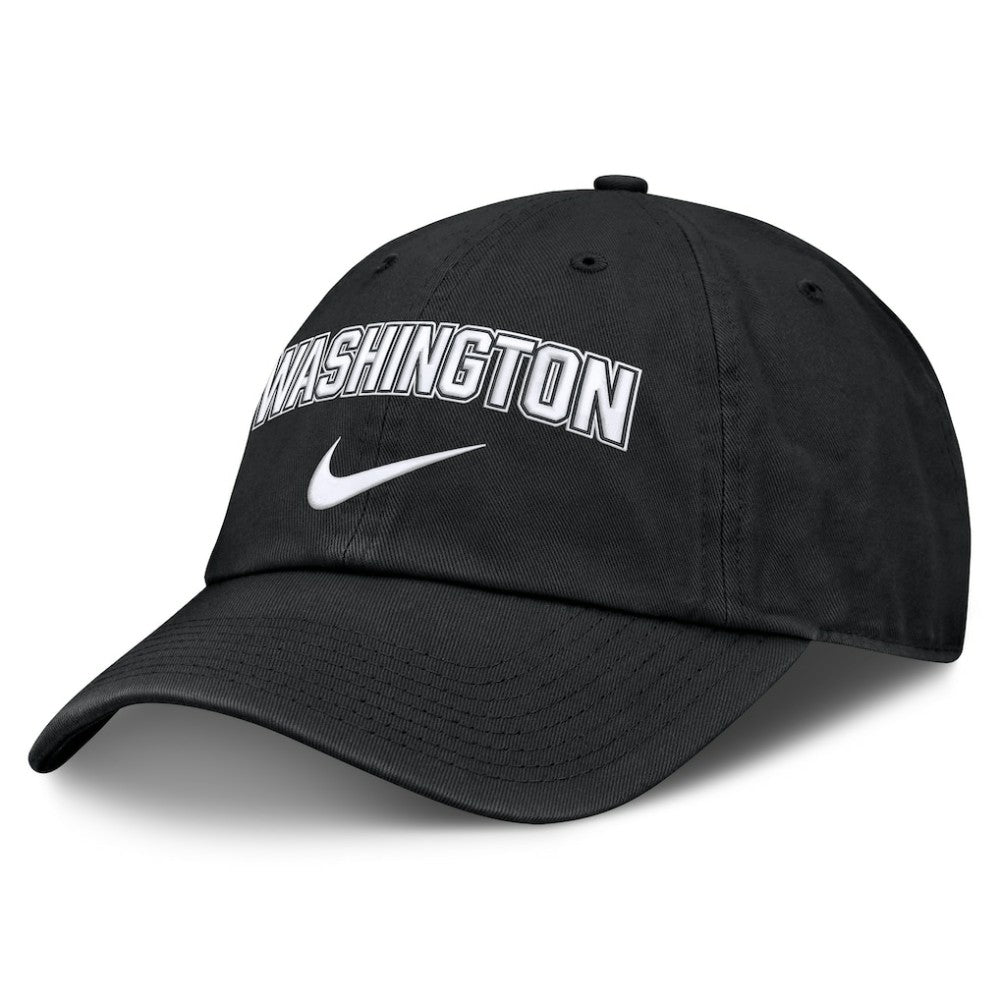 Washington Nationals Nike Primetime Club Adjustable Hat - Black - Nike Lifestyle