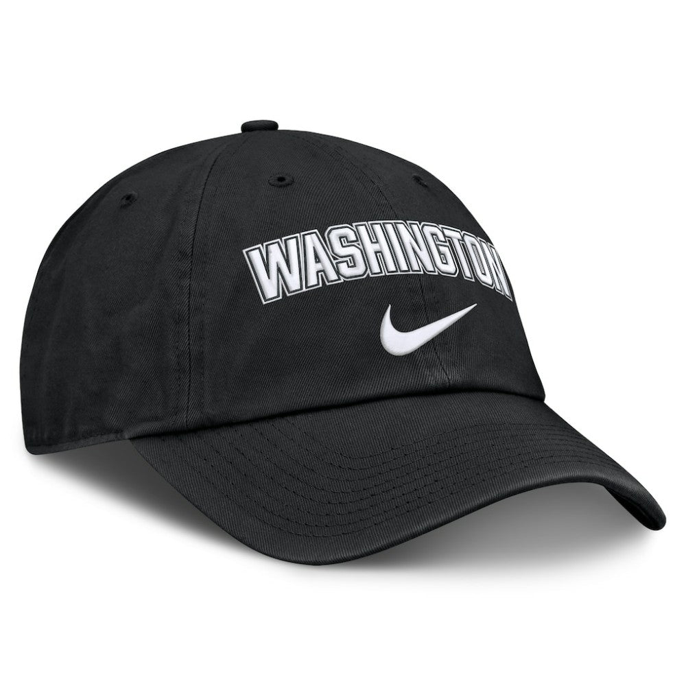 Washington Nationals Nike Primetime Club Adjustable Hat - Black - Nike Lifestyle