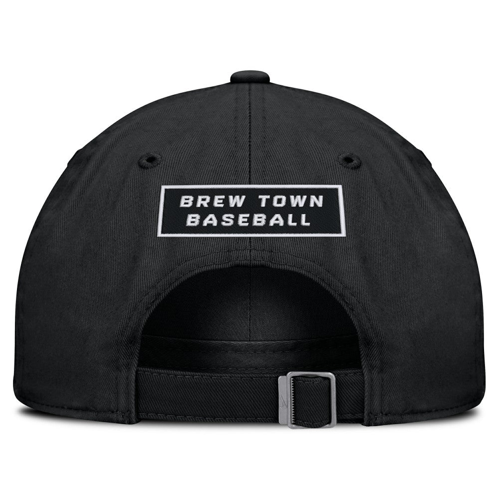 Milwaukee Brewers Nike Primetime Club Adjustable Hat - Black - Nike Lifestyle