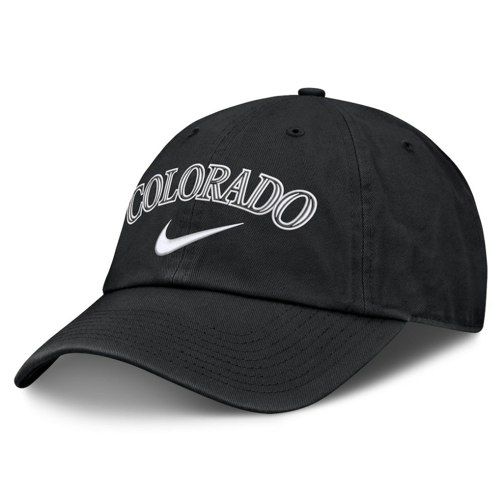 Colorado Rockies Nike Primetime Club Adjustable Hat - Black - Nike Discount