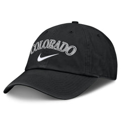 Colorado Rockies Nike Primetime Club Adjustable Hat - Black - Nike Discount