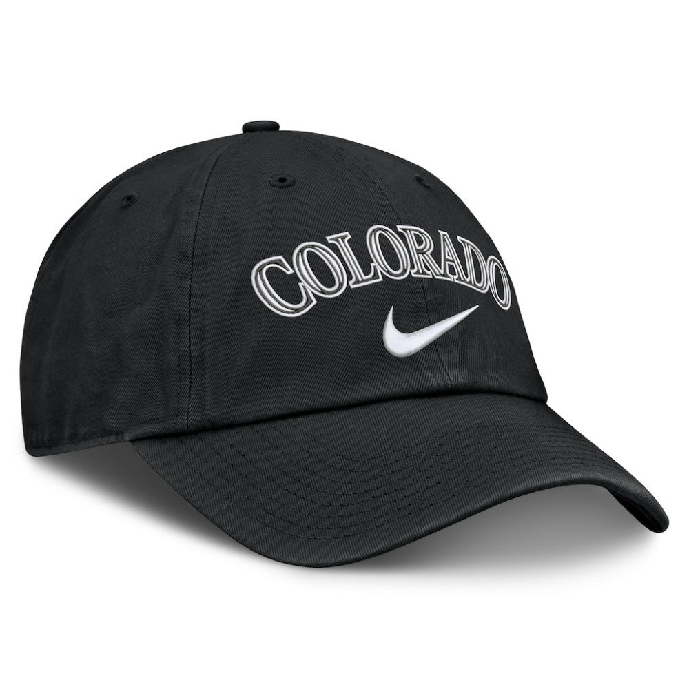 Colorado Rockies Nike Primetime Club Adjustable Hat - Black - Nike Discount