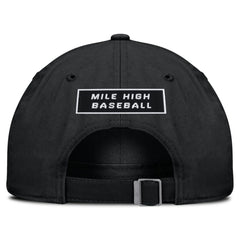 Colorado Rockies Nike Primetime Club Adjustable Hat - Black - Nike Discount