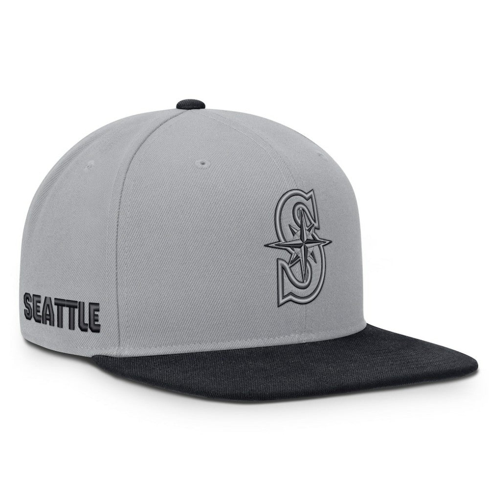 Seattle Mariners Nike Primetime Pro Dri-FIT Snapback Hat - Gray/Navy - Nike on Sale