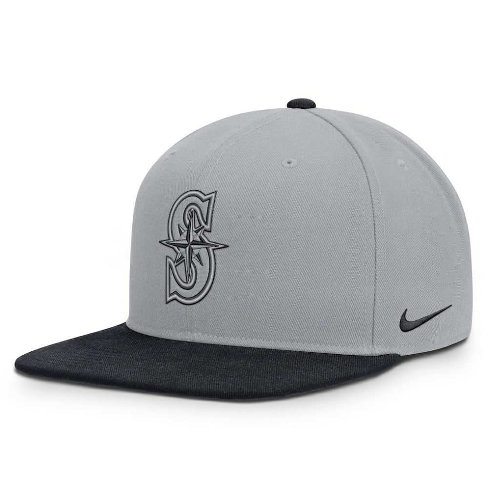 Seattle Mariners Nike Primetime Pro Dri-FIT Snapback Hat - Gray/Navy - Nike on Sale