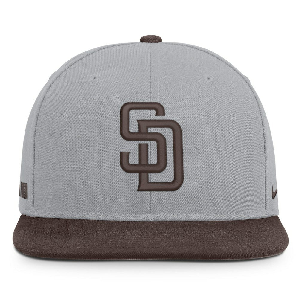 San Diego Padres Nike Primetime Pro Dri-FIT Snapback Hat - Gray/Brown - Nike Lifestyle