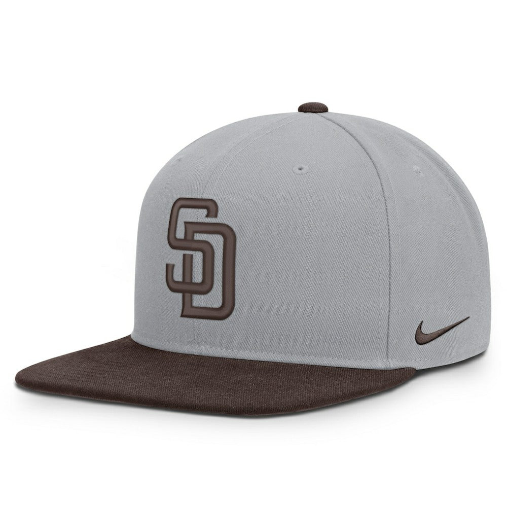 San Diego Padres Nike Primetime Pro Dri-FIT Snapback Hat - Gray/Brown - Nike Lifestyle