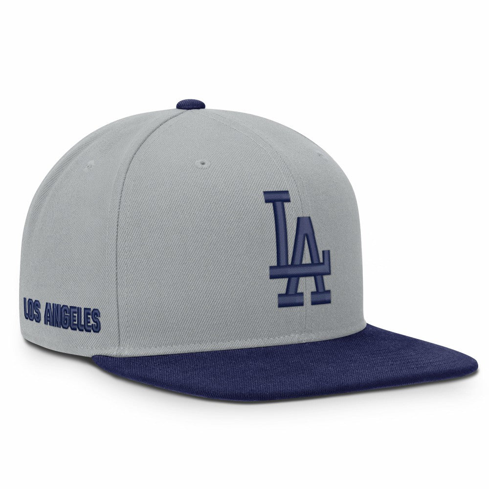 Los Angeles Dodgers Nike Primetime Pro Dri-FIT Snapback Hat - Gray/Royal - Nike Online