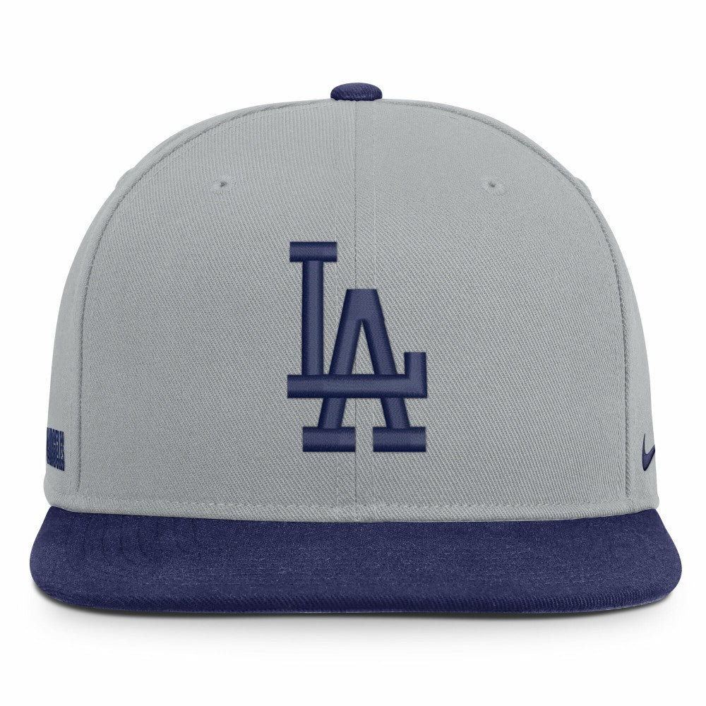 Los Angeles Dodgers Nike Primetime Pro Dri-FIT Snapback Hat - Gray/Royal - Nike Online