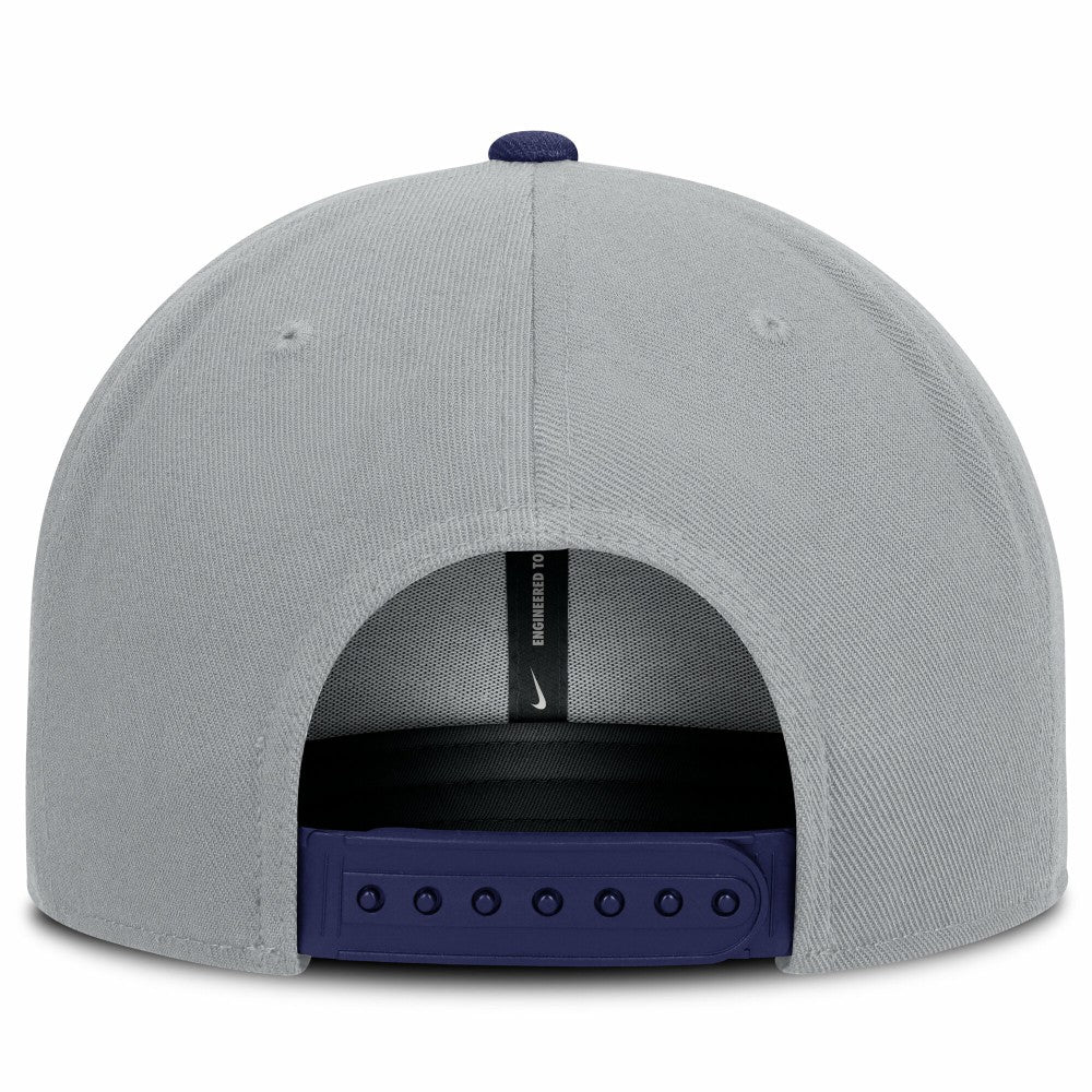 Los Angeles Dodgers Nike Primetime Pro Dri-FIT Snapback Hat - Gray/Royal - Nike Online