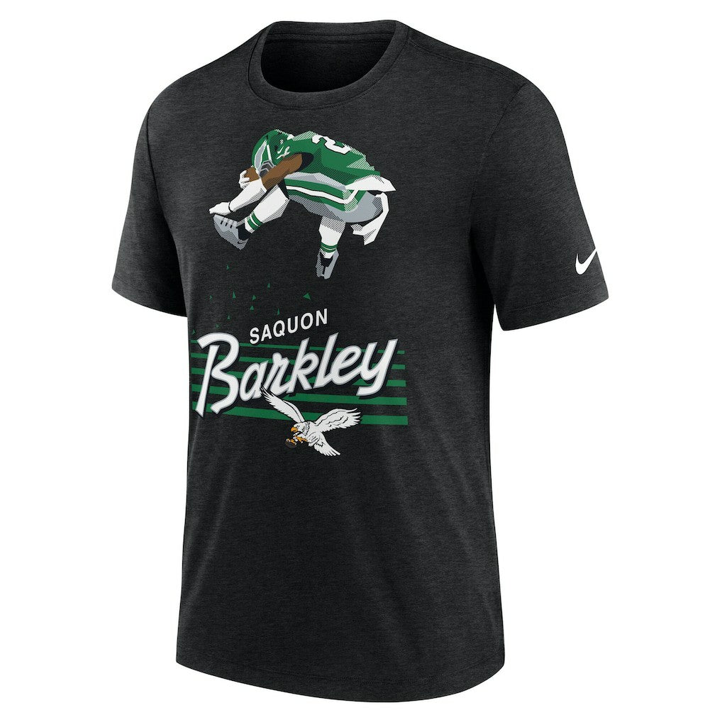 Nike Saquon Barkley Philadelphia Eagles Player Graphic T-Shirt Heather Black